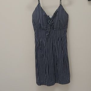 Blue Pinstripe Summer Dress